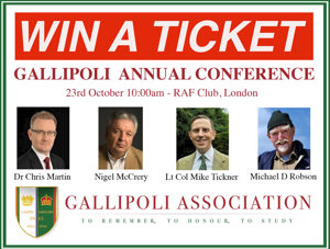 WIN a free ticket to the Gallipoli Conference